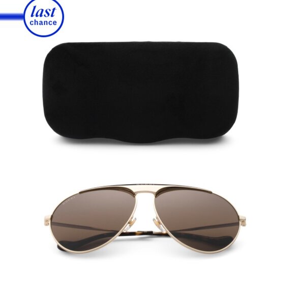 GUCCI Gold/brown 65mm Designer Sunglasses - Picture 1 of 2